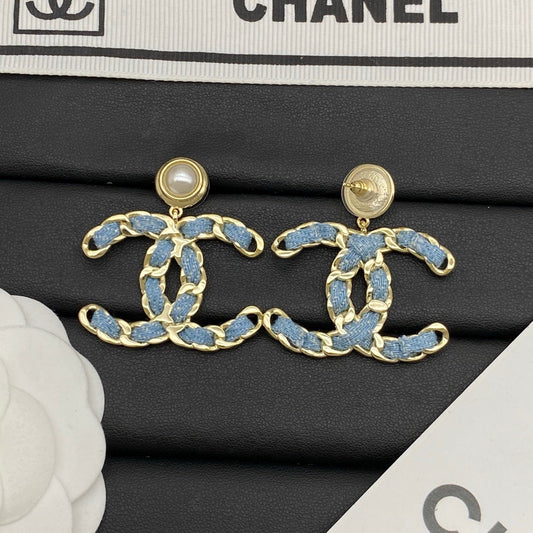 Busy Denim Girl Earrings
