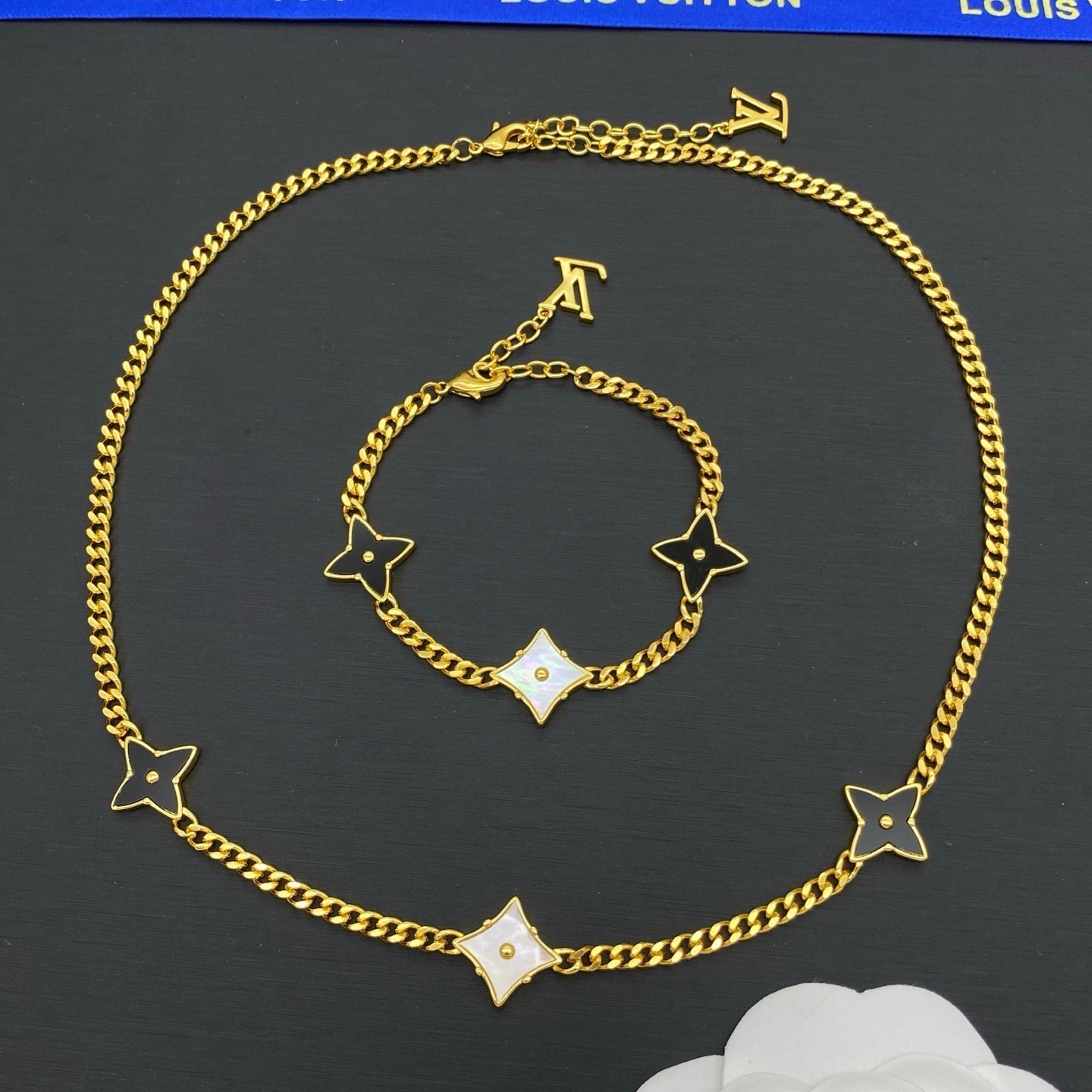 Less is More Love Bracelet & Necklace 2Set