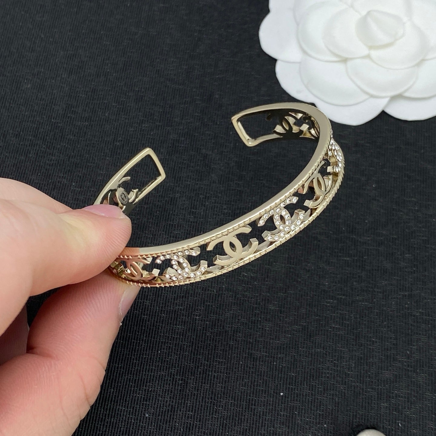 Hollow Out CC Queen Bracelet
