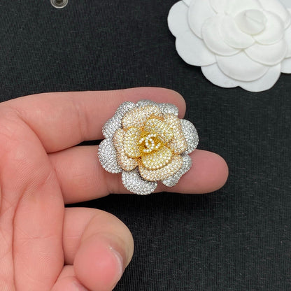 Glitter Golden CC Girl Brooch