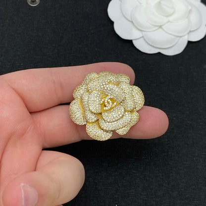 Glitter Golden CC Girl Brooch