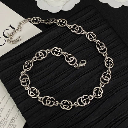 Retro Good Design 3 Set (Earrings+Bracelet +Necklace) - Silver