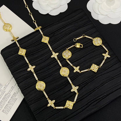 Conjunto de 2 piezas con diseño de chica, concha y corazón de purpurina - Dorado