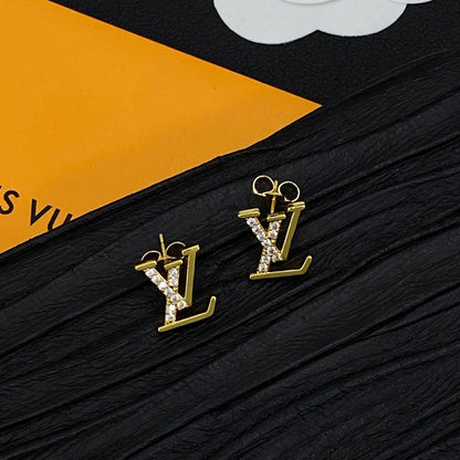 Set Love con glitter a diamanti 3 pezzi (orecchini+bracciale +collana) - Oro