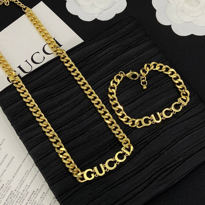 Good Gold Chain Design 2 Set ( Bracelet +Necklace)