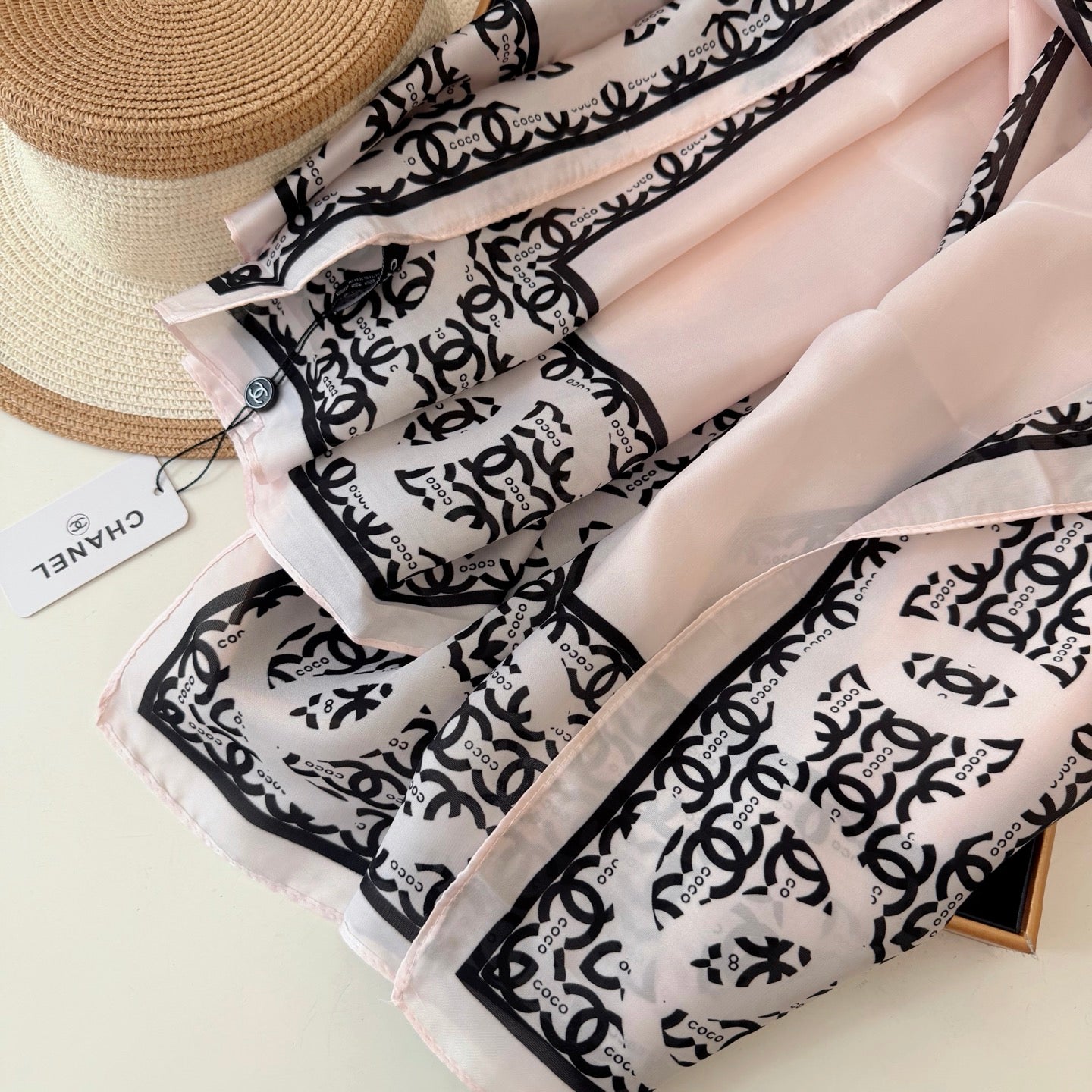 CC Pink Girl Silk Long Scarf