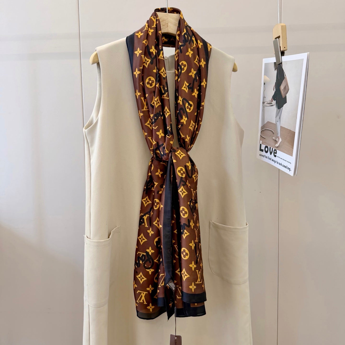 Love Fun Silk Long Scarf