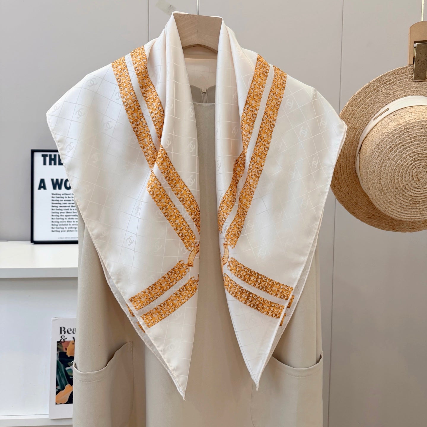 Less is More CC Square Silk Scarf