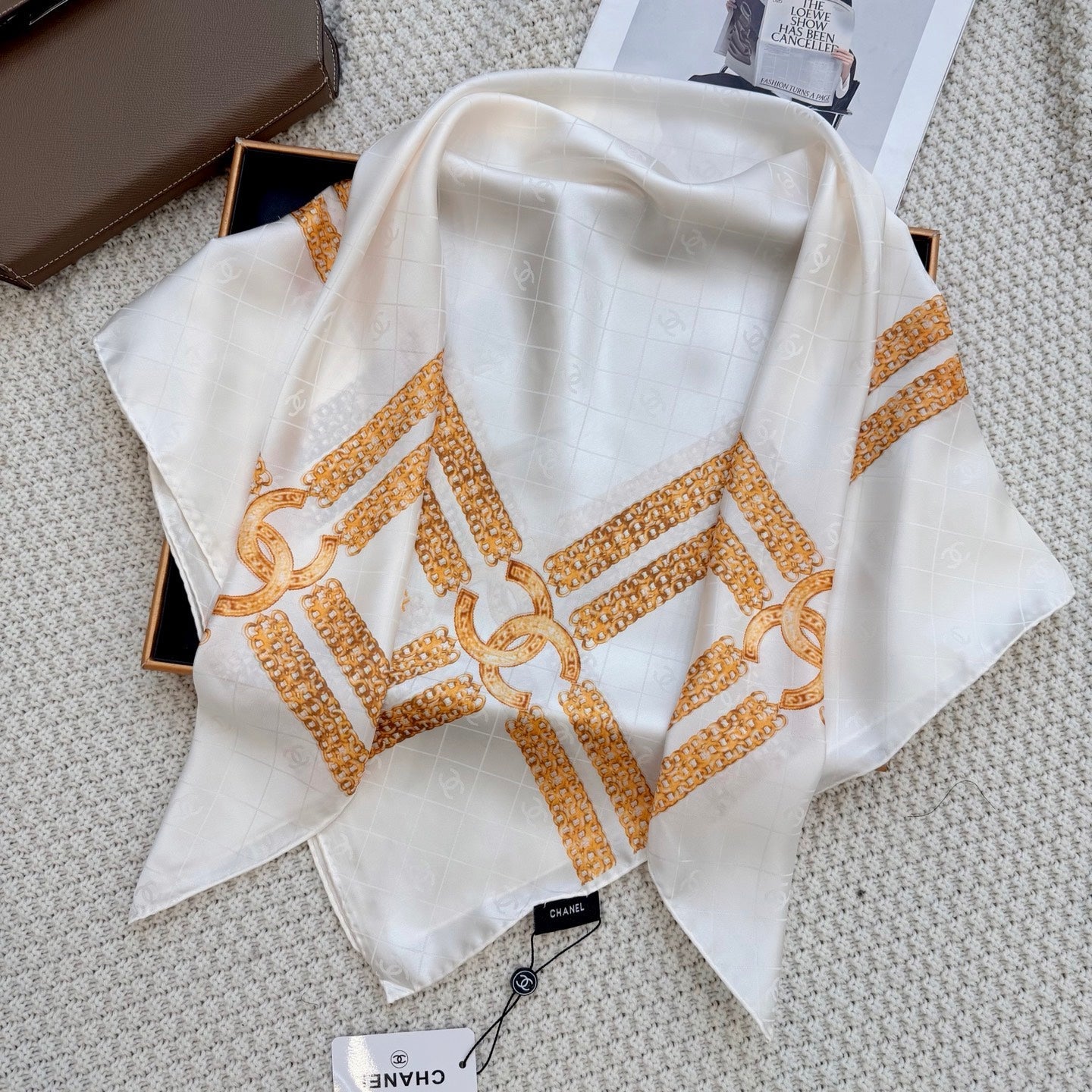 Less is More CC Square Silk Scarf