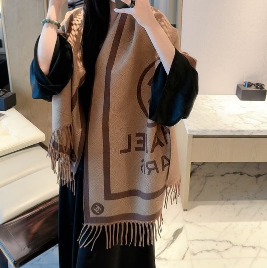 Paris CC Long Cashmere Scarf